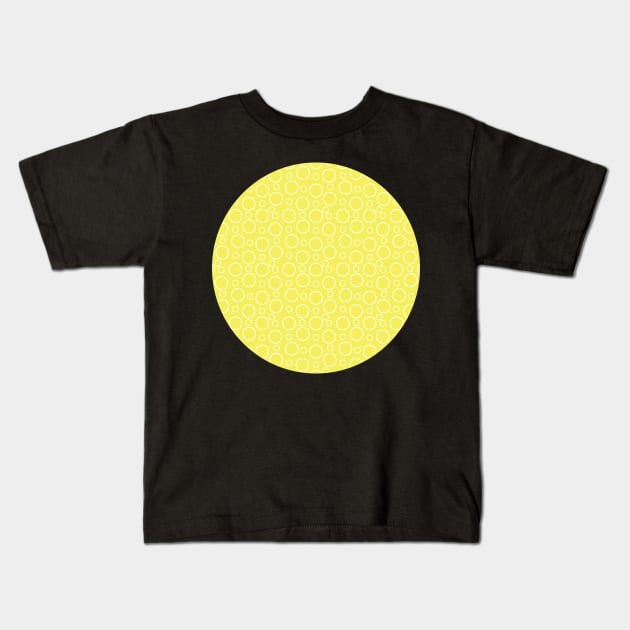 Lemon Bubbles. A simple, modern design in lemon and white. Kids T-Shirt by innerspectrum